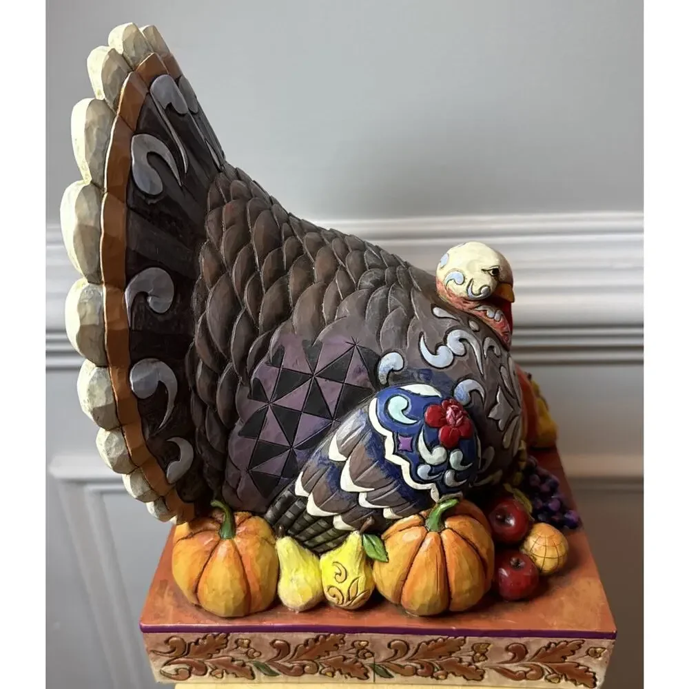 Jim Shore Heartwood Creek Give Thanks Turkey Figurine 4012600 w/ Box 2008